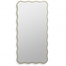 Зеркало для раковины в золотой волнистой раме Fancy L Gold (Фэнси) Smal 60*120 см 